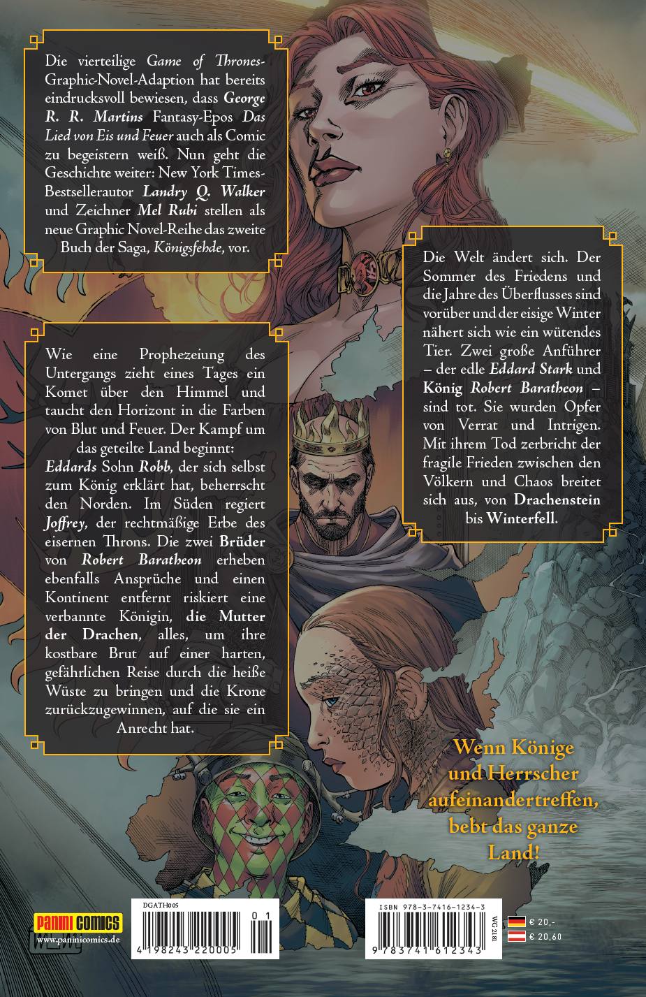 Rückseitencover George R.R. Martins Game of Thrones - Königsfehde