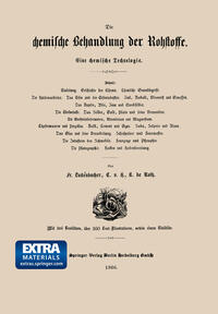 Vorderes Coverbild Die chemische Behandlung der Rohstoffe