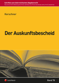 Vorderes Coverbild Der Auskunftsbescheid