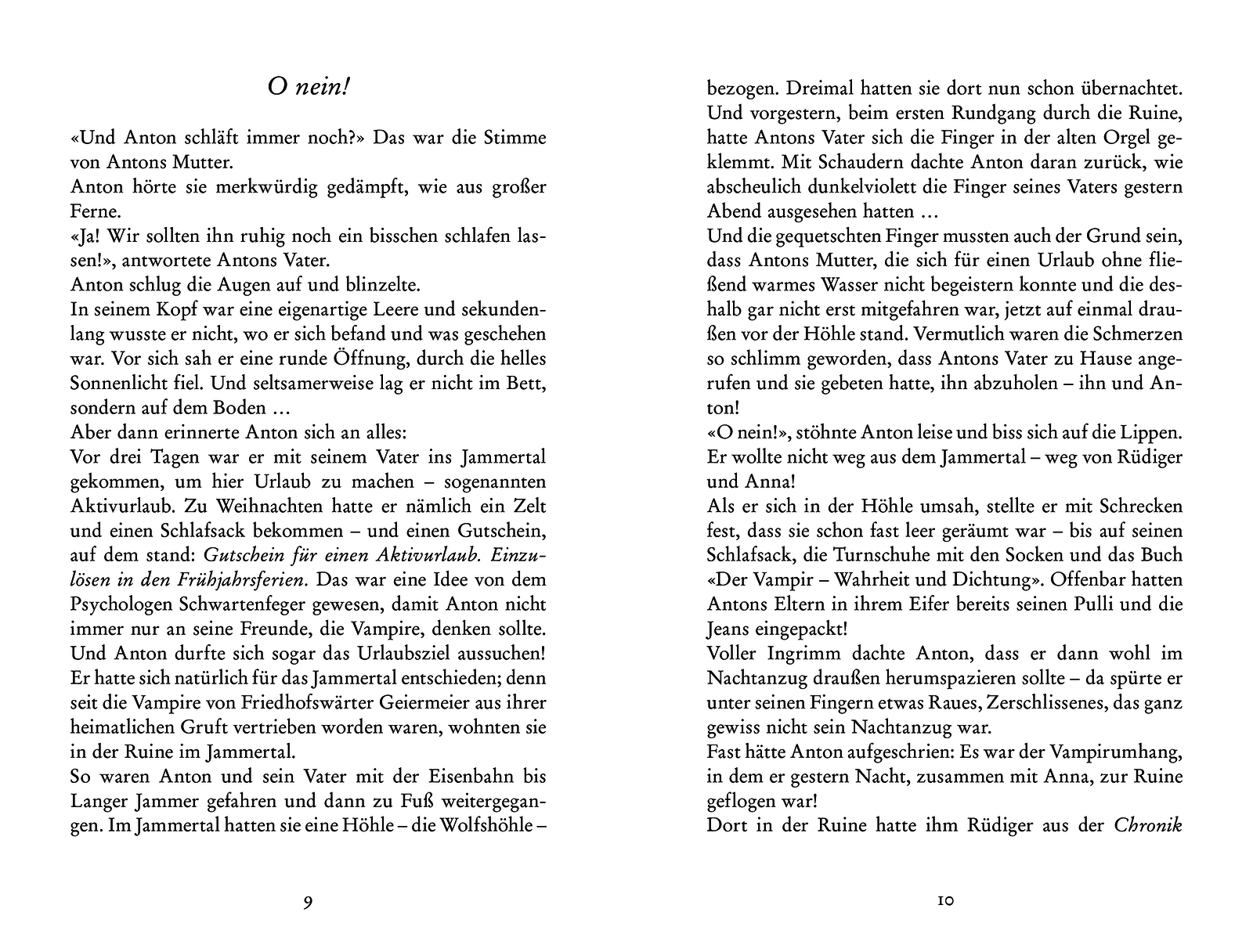 Beispielinhalt (Bild) Der kleine Vampir liest vor