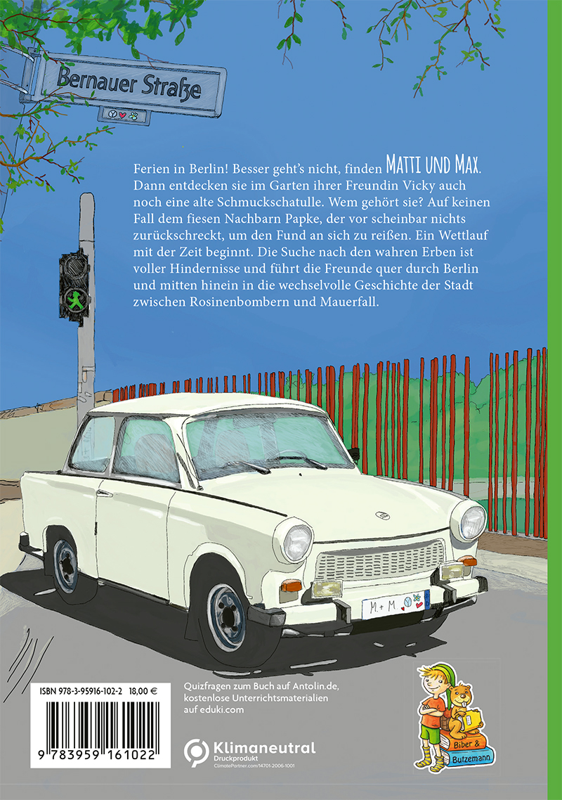 Rückseitencover Matti und Max: Abenteuer in Berlin