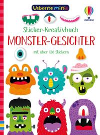 Vorderes Coverbild Usborne Minis - Sticker-Kreativbuch: Monster-Gesichter