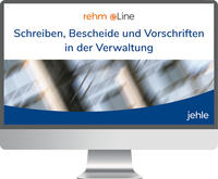 Vorderes Coverbild Schreiben, Bescheide und Vorschriften in der Verwaltung online