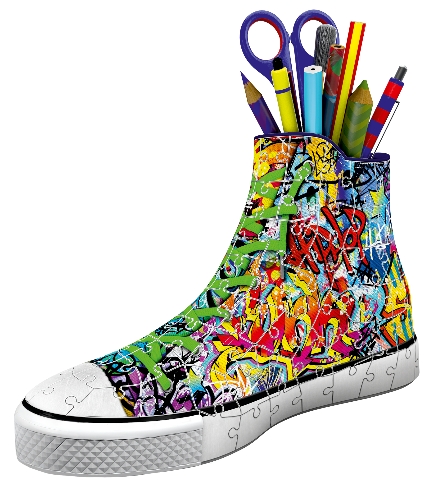 Beispielinhalt (Bild) 3D Puzzle Sneaker Graffiti