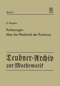 Vorderes Coverbild Vorlesungen über die Mechanik der Kontinua