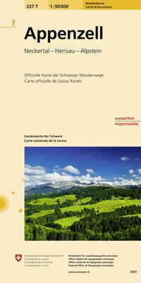 Vorderes Coverbild 227T Appenzell Wanderkarte