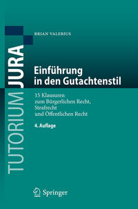 Vorderes Coverbild Einführung in den Gutachtenstil