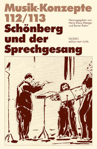Vorderes Coverbild Schönberg und der Sprechgesang