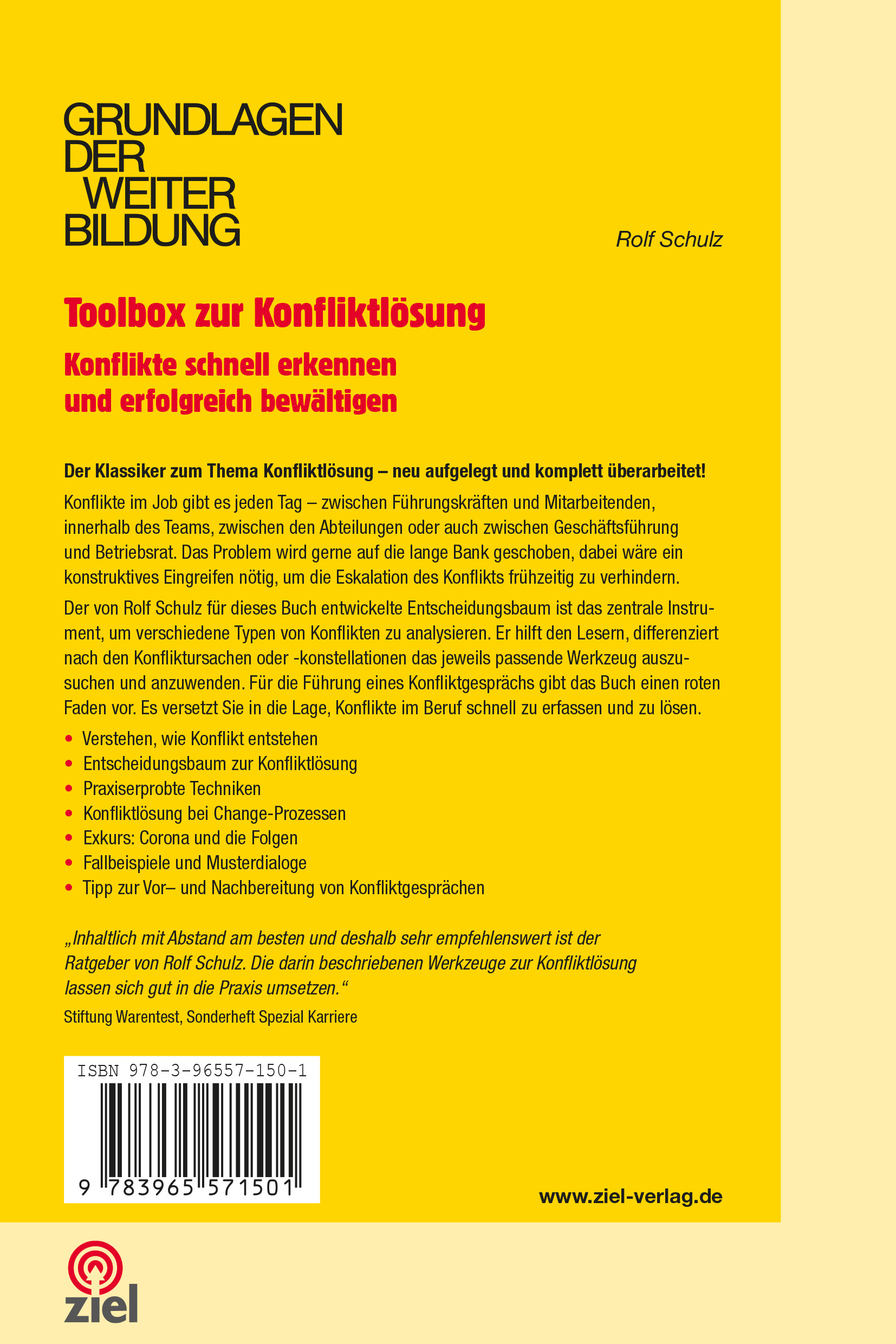 Rückseitencover Toolbox zur Konfliktlösung