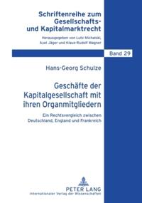 Vorderes Coverbild Geschäfte der Kapitalgesellschaft mit ihren Organmitgliedern