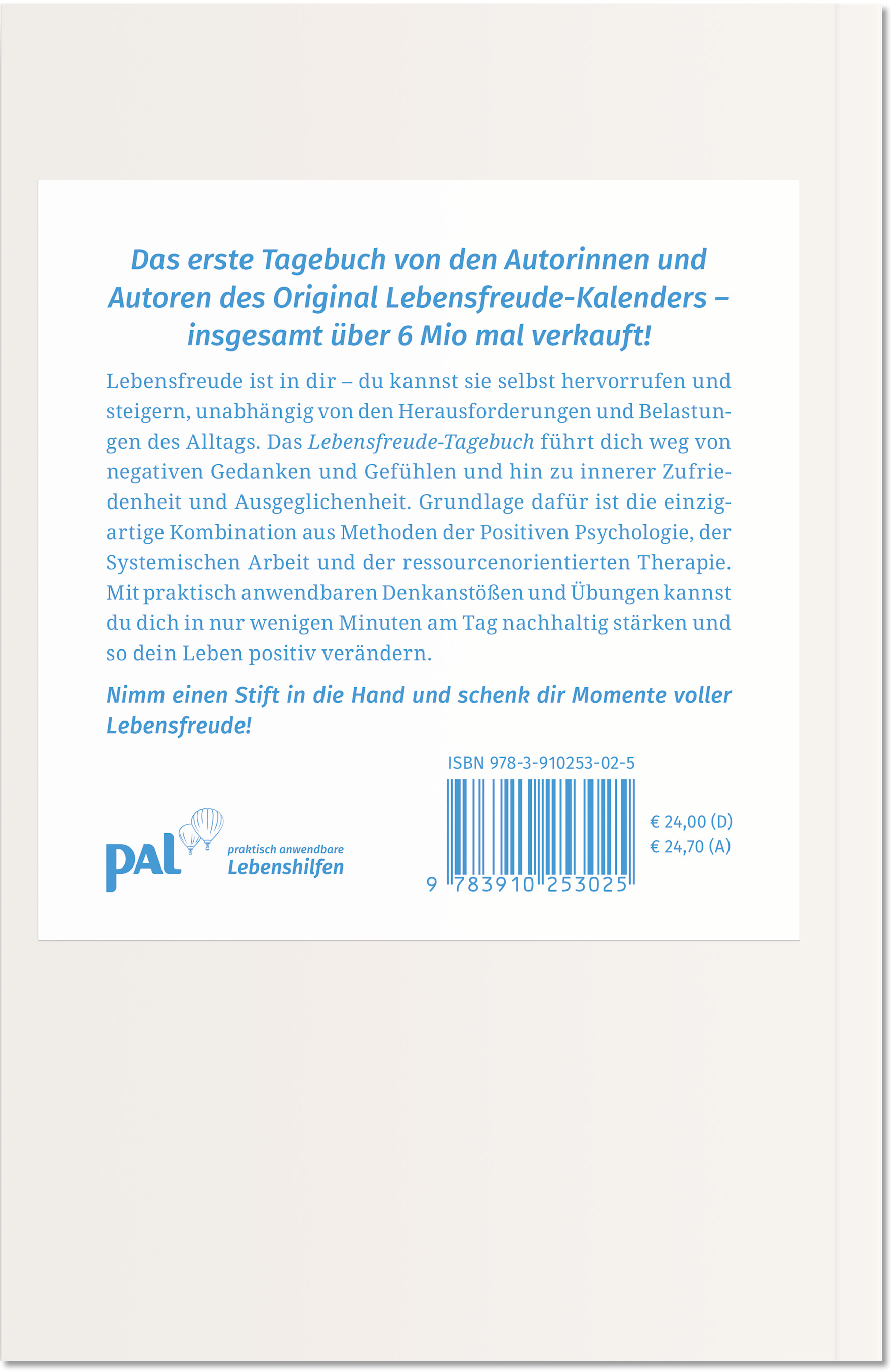 Rückseitencover Das Lebensfreude-Tagebuch