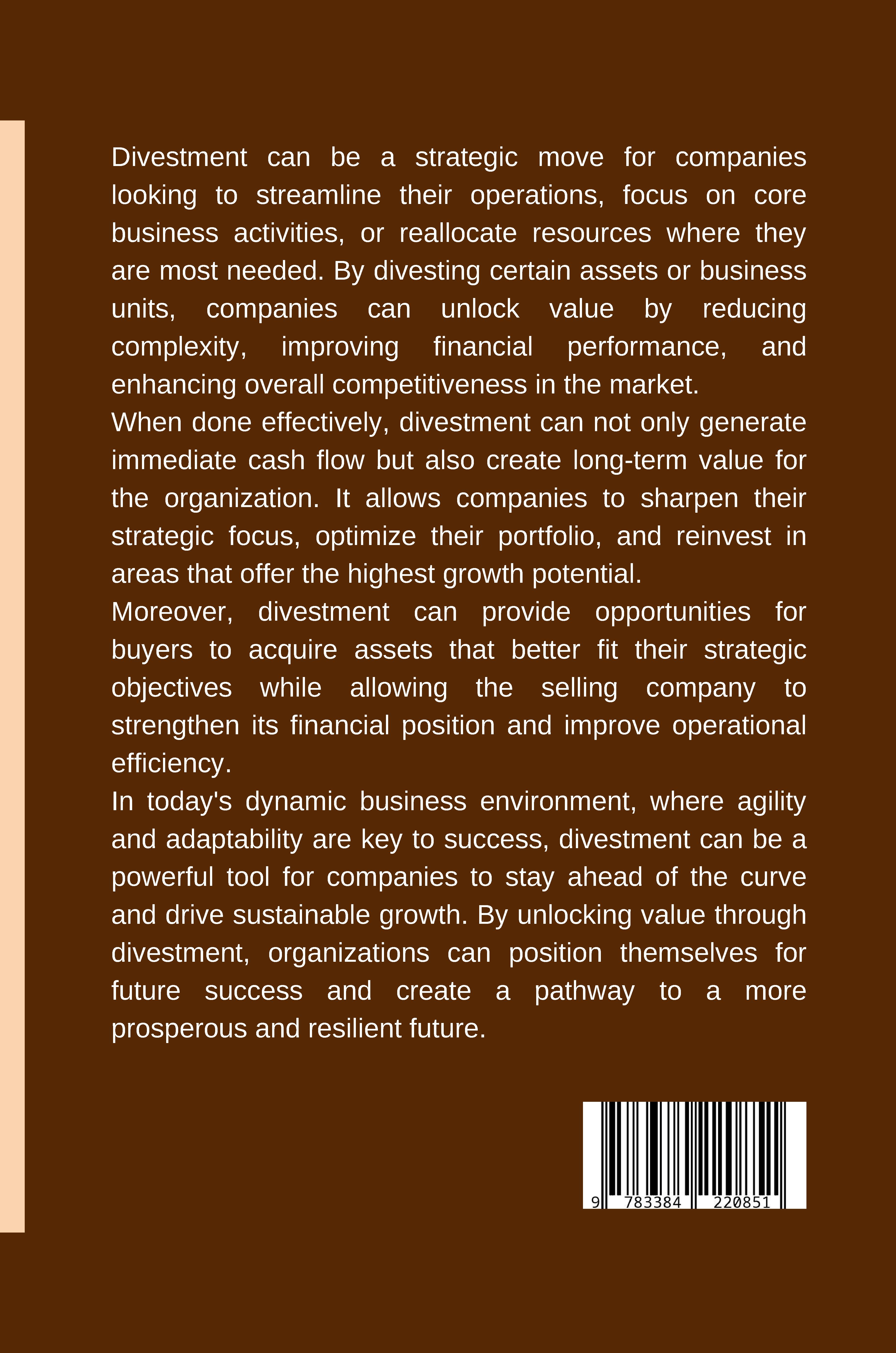 Rückseitencover Divest for Growth: A Strategic Guide