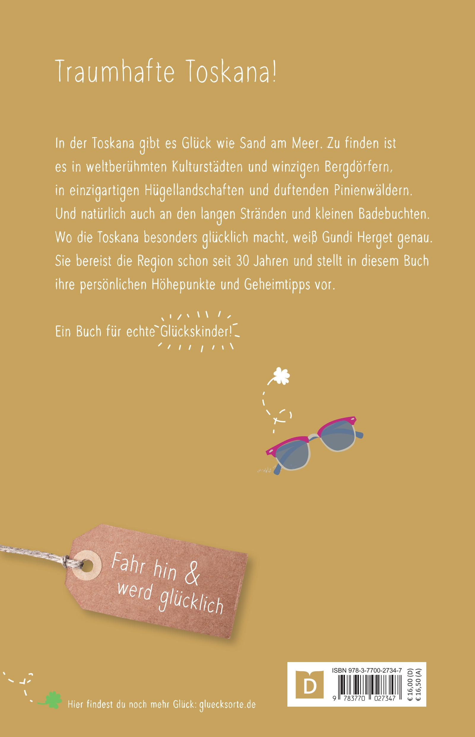 Rückseitencover Glücksorte in der Toskana