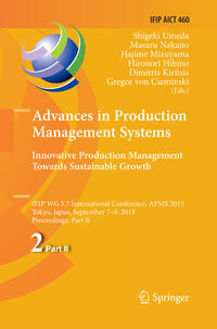 Vorderes Coverbild Advances in Production Management Systems: Innovative Production Management Towards Sustainable Growth