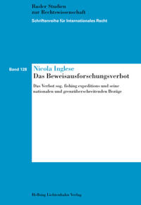 Vorderes Coverbild Das Beweisausforschungsverbot