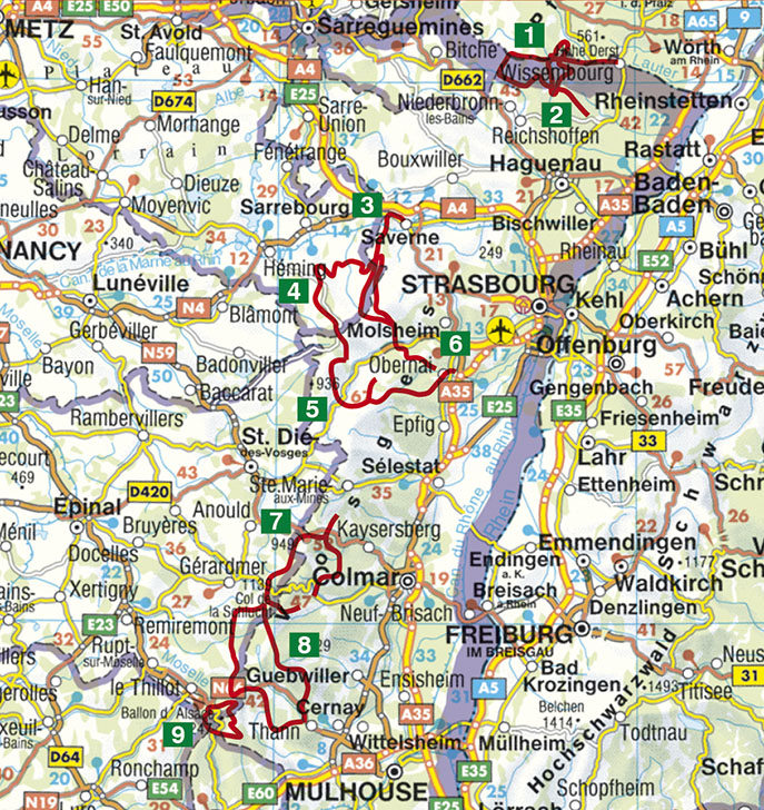 Beispielinhalt (Bild) Vosges - 9 randonnées de 2 à 7 jours