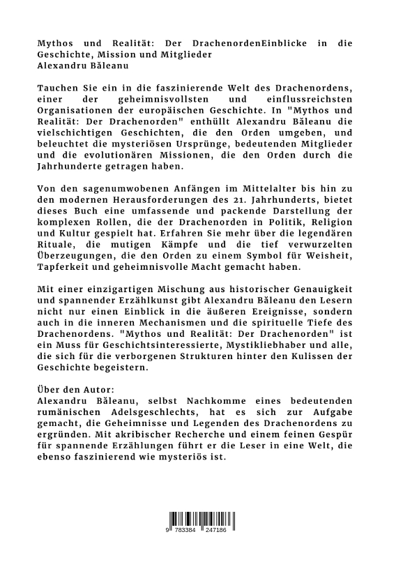 Rückseitencover Mythos und Realität: Der Drachenorden