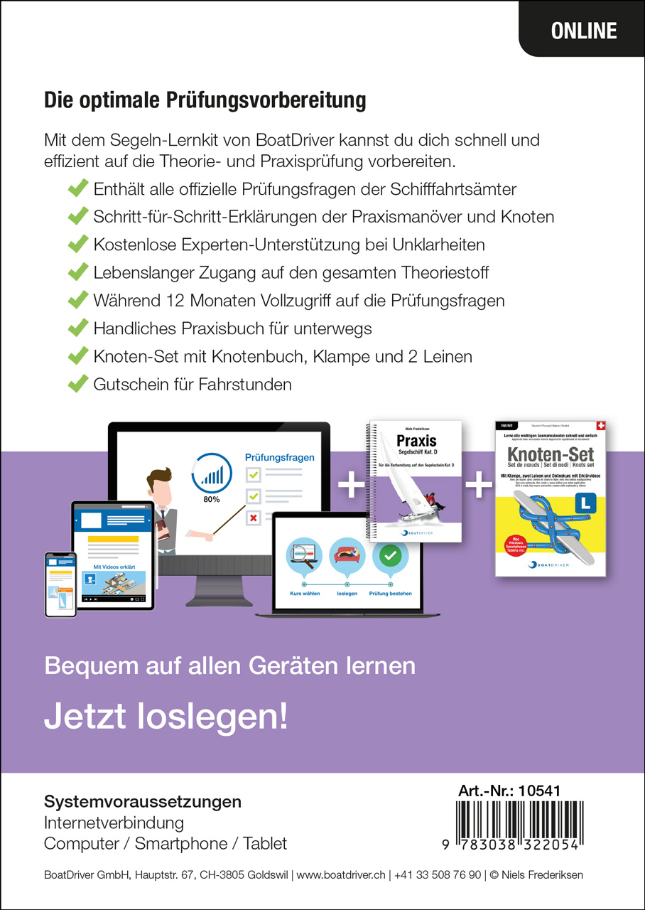 Rückseitencover BoatDriver - Segeln-Lernkit