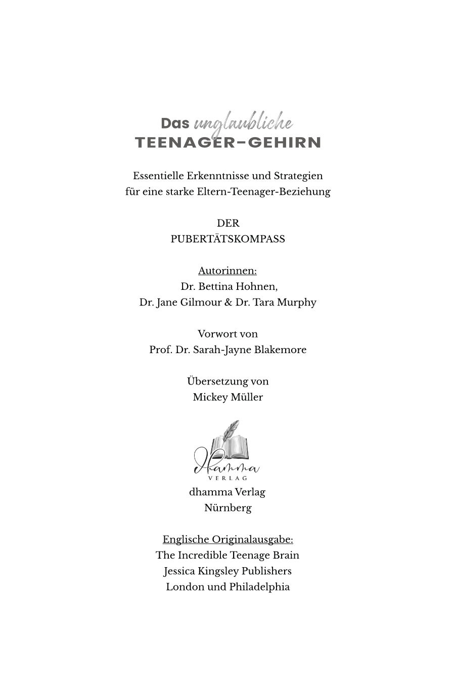 Beispielinhalt (Bild) Das unglaubliche TEENAGER-GEHIRN