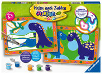 Vorderes Coverbild CreArt, Malen nach Zahlen Junior - Land der Dinosaurier