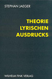 Vorderes Coverbild Theorie lyrischen Ausdrucks