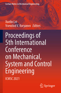 Vorderes Coverbild Proceedings of 5th International Conference on Mechanical, System and Control Engineering
