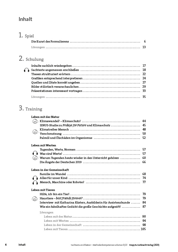 Beispielinhalt (Bild) Sachtexte erschließen – Klasse 9 und 10 – Lehrerheft