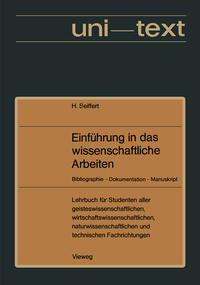 Vorderes Coverbild Einführung in das wissenschaftliche Arbeiten