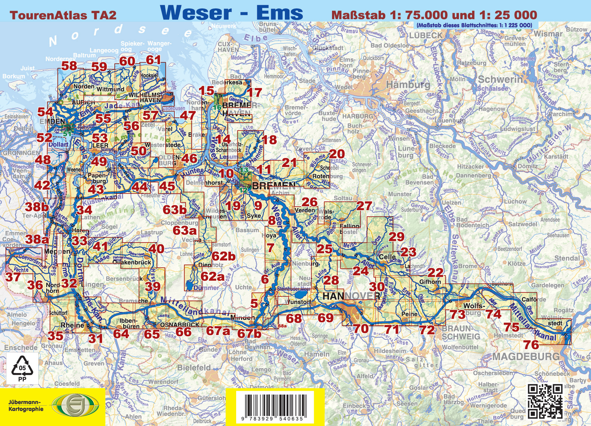 Rückseitencover TourenAtlas TA2 Weser-Ems
