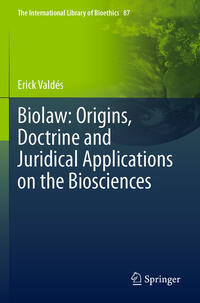 Vorderes Coverbild Biolaw: Origins, Doctrine and Juridical Applications on the Biosciences