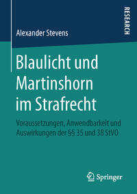 Vorderes Coverbild Blaulicht und Martinshorn im Strafrecht