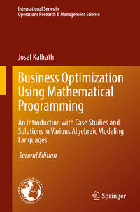 Vorderes Coverbild Business Optimization Using Mathematical Programming