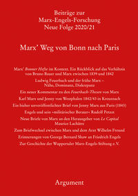 Vorderes Coverbild Marx’ Weg von Bonn nach Paris