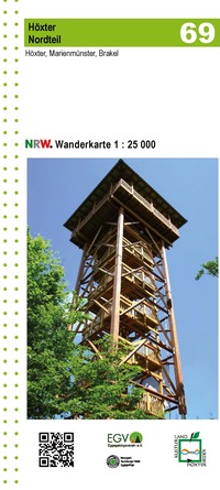 Vorderes Coverbild Höxter Nordteil Blatt 69 NRW Wanderkarte