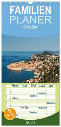 Vorderes Coverbild Familienplaner 2026 - Kroatien, Terminplaner mit 5 Spalten (Wandkalender, 21 x 45 cm) CALVENDO