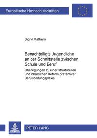 Vorderes Coverbild Benachteiligte Jugendliche an der Schnittstelle zwischen Schule und Beruf
