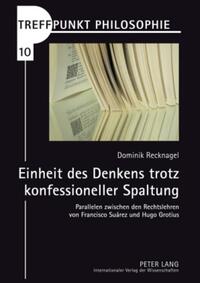 Vorderes Coverbild Einheit des Denkens trotz konfessioneller Spaltung