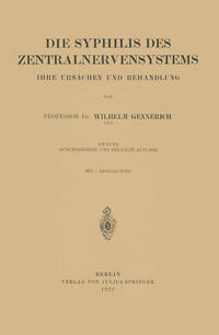 Vorderes Coverbild Die Syphilis des Zentralnervensystems