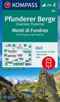 Vorderes Coverbild KOMPASS Wanderkarte 081 Pfunderer Berge/Monti di Fundres 1:25.000
