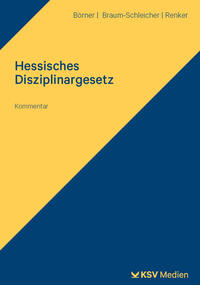Vorderes Coverbild Hessisches Disziplinargesetz