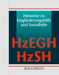 Vorderes Coverbild Hinweise zu Eingliederungshilfe und Sozialhilfe (HzEGH und HzSH)