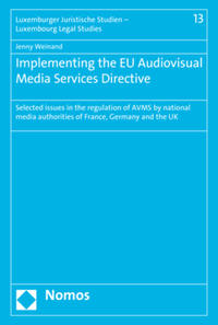 Vorderes Coverbild Implementing the EU Audiovisual Media Services Directive
