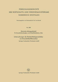 Vorderes Coverbild Untersuchungen der Bindemitteleigenschaften von Braunkohlenfilteraschen