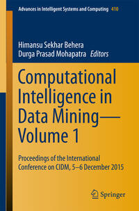 Vorderes Coverbild Computational Intelligence in Data Mining—Volume 1