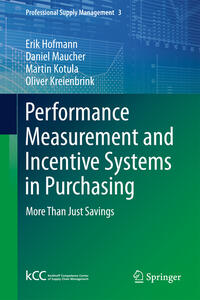 Vorderes Coverbild Performance Measurement and Incentive Systems in Purchasing