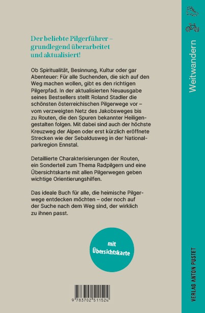 Rückseitencover Pilgerwege in Österreich