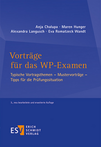 Vorderes Coverbild Vorträge für das WP-Examen