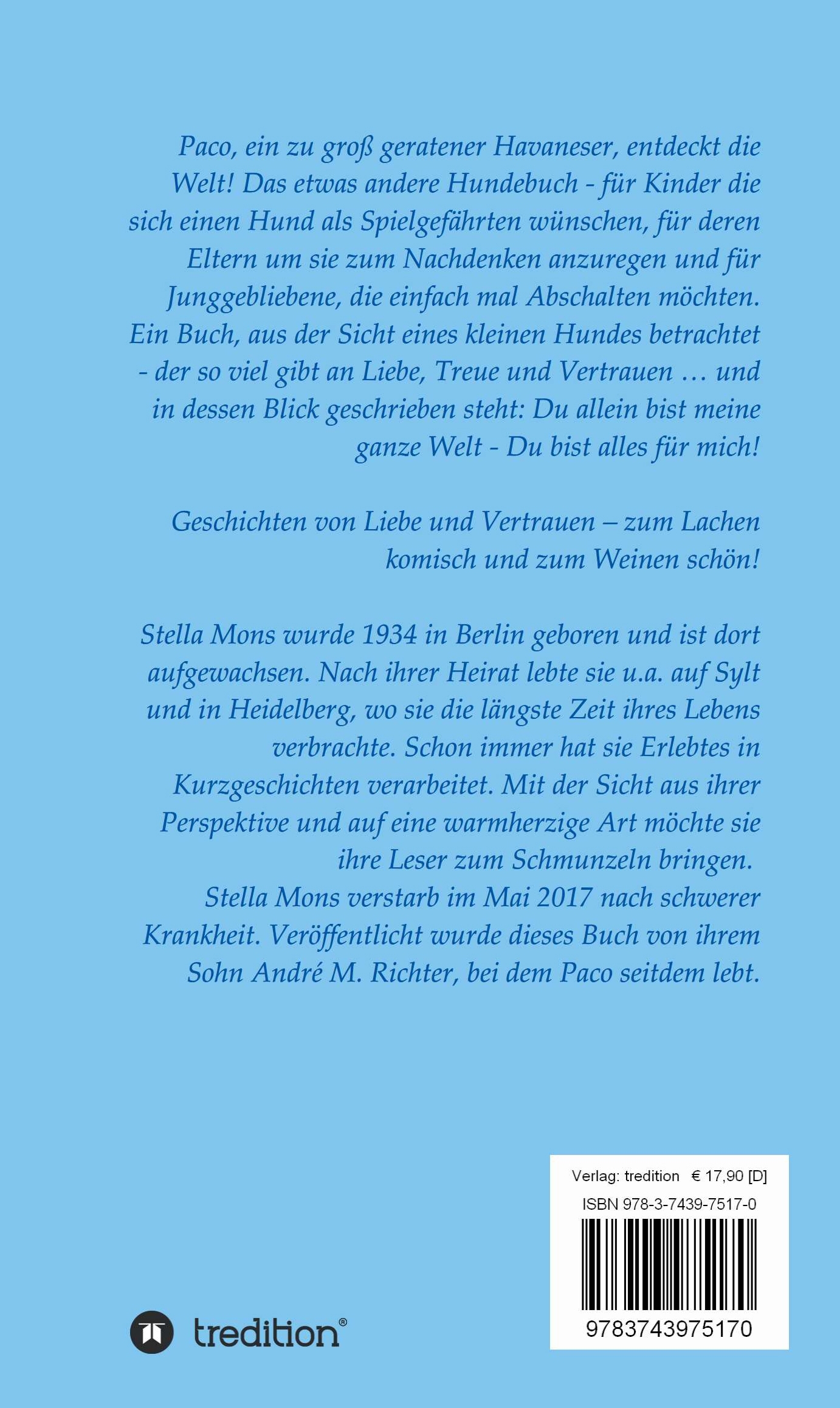 Rückseitencover Paco erzählt ...