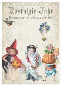 Vorderes Coverbild Nostalgie-Jahr, Motive aus alten Poesiealben (Tischkalender 2025 DIN A5 hoch), CALVENDO Monatskalender