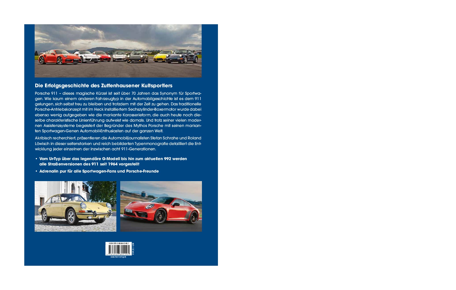 Rückseitencover Porsche 911 - 60 Jahre Sportwagenkultur! Alle Modell-Generationen